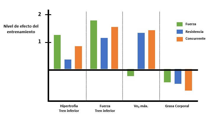 grafica de entrenamiento concurrente